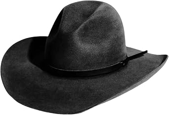 Wool Cowboy Hat - Western Style Exotic Hat For Men Women, Unisex Vintage Headwear For Photography Props