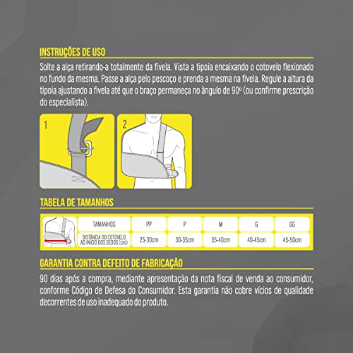 Kestal Tipoia Ortopédica Simples suporte braço ombro punho Azul, Bilateral, M