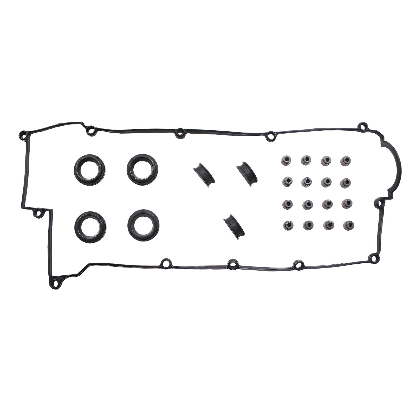 ‎AUCERAMIC VS50583R Valve Cover Gasket Set Fit for 2003-2012 Hyundai Elantra Tiburon Tucson, 2004-2010 Kia Spectra Sportage Spectra5 2.0L