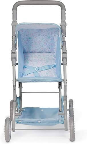 Miniatura 7 de JC Toys - Berenguer Boutique  Cochecito de moda con toldo y almacenamiento  Plegable simple  Colección de accesorios azules  para muñecas de hasta