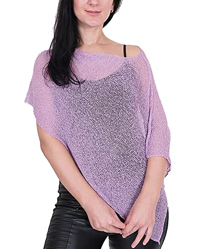 Mimosa Donna Poncho Piccolo a Manica Pipistrello a...