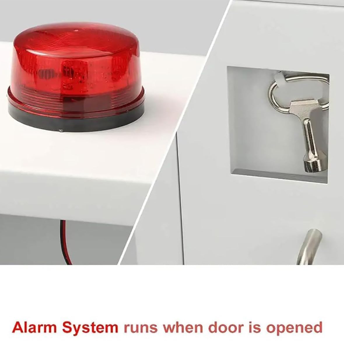 Armario para desfibrilador externo automático (DEA) con cerradura y alarma | Almacenamiento de desfibrilador de primeros auxilios para montaje en pared | Diseño seguro con esquinas redondeadas para