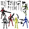 Set de 6 figuras de acción T13 ensambladas, Titan 13 robot impreso en 3D, Dummy 13 multiarticulado (6 piezas) 2
