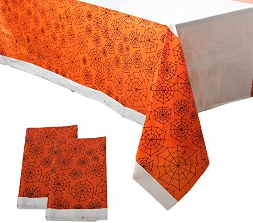YAAVAAW Christmas Tablecloth for Christmas Party,2Pc 108*180cm Xmas Tree Table Cover,Disposable Christmas Plastic Table Cloth for Winter Holiday Christmas Party Supplies,Xmas Table Decorations