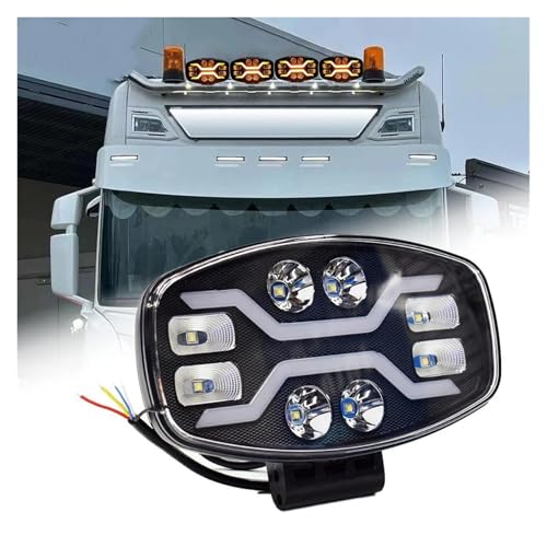 Phares LED pour Scania 9 pouces blanc jaune 100W