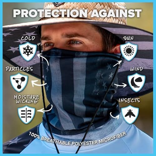 S A Company 5-Pack Uv Face Shield | Uv 30+ Multipurpose Neck Gaiter Balaclava For Adults (Hunting Camo) #TOP1
