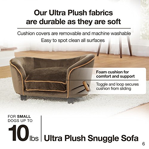 Enchanted Home Pet Ultra Plush Snuggle Bed, 26.5 by 16 by 16-Inch, Black Basket - Thumbnail 4