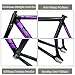 DHNCBGFZ 700C Fixed Gear Bike Frameset C Brake 100/120mm QR Bike Frame 53CM 55CM 57CM Aluminum Alloy Racing Track Bike Frame with Carbon Fork(Black Purple,53cm)