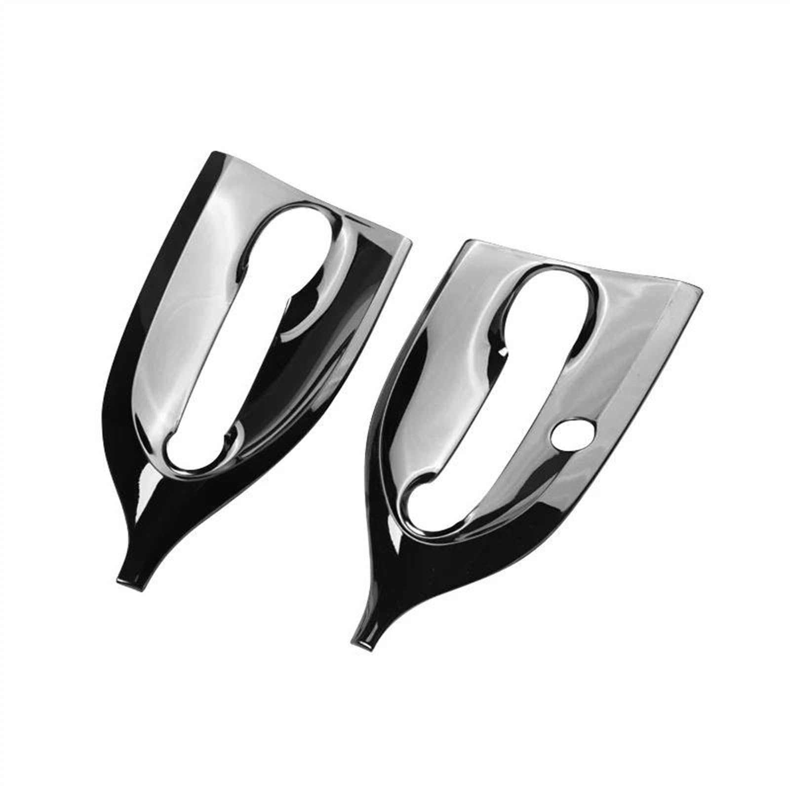Kjhopy Black A Car Styling Carbon Fiber For Smart 453 For Fortwo Outer Door Bowl Handle Stickers Protection Covers Trim Exterior Door Handle(Black A)