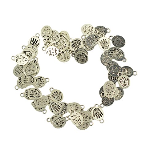 Preisvergleich Produktbild Halskette Urne Anhänger ''Made with Love'' - Silber - Tibet Silber - Oval