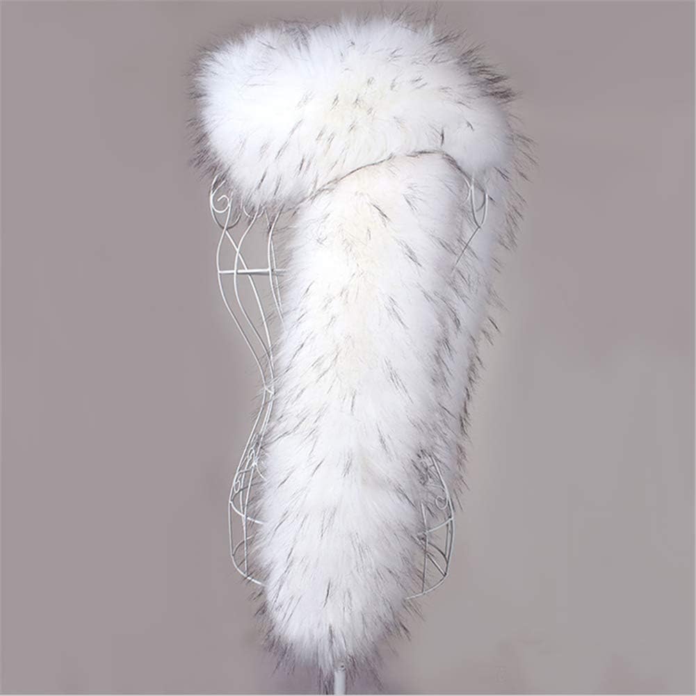 Long Men Women Faux Fur Collar Winter Warm Wrap Stole Scarf Shawl Shrug - Image 5