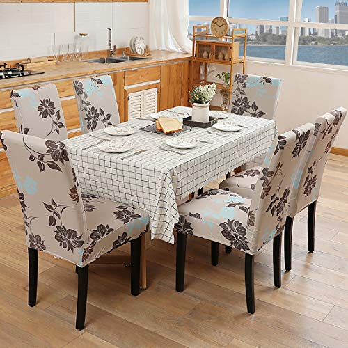 4 Pack Dining Chair Covers, Stretch Chair Slipcovers For Dining Room Kitchen Hotel Removable Washable Floral Pattern, K-8 #TOP1