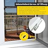 Jalousiescout ProtectLine Fliegengittertür zum Schutz vor Mücken, strapazierfähiges Fiberglas mit Aluminiumrahmen, einfache Installation, anpassbar an die Tür, 100 x 210 cm, Anthrazit