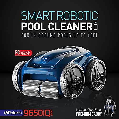 Polaris 9650iQ Sport Robotic Cleaner, Automatic Vacuum for InGround Pools up to 60ft, Smart App, WiFi, Amazon Alexa, 70ft Swivel Cable w/Strong Suction & Easy Access Filter Canister by Polaris - Image 2