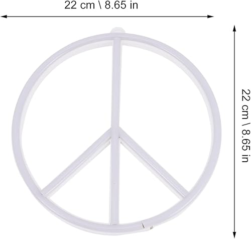 Miniatura 4 de Uonlytech Letreros de decoración LED de paz, signo de paz, símbolo de paz, luz de modelado LED de neón, lámpara de neón luminosa, señal de paz,