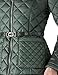 Bellivera Women Quilted Lightweight Short Coat puffy Long Sleeve Fashion Belted Jacket 12119 Green XXL