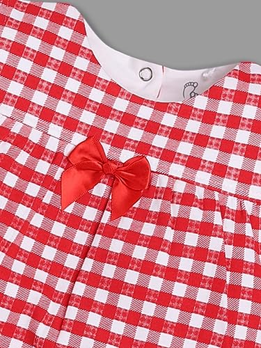 Image of BABY GO Baby Cotton Frocks Casual Dress for Baby Girl (18-24 Months, Red)