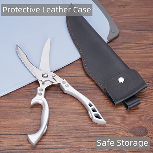 Stainless Steel Kitchen Shears,Multipurpose Heavy Duty Sharp Kitchen Scissors,For Bone,Chicken,Meat, Fish,Turkey,Vegetables,Barbecue #TOP4