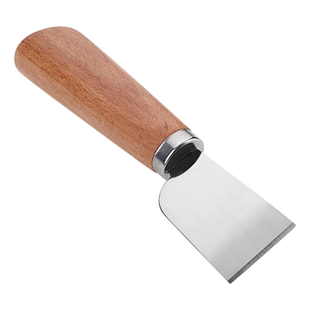 Leather Knife Sharping Skiving Tool Leather Trimming Knife Edging Knife Brown Wood Handle-image-1