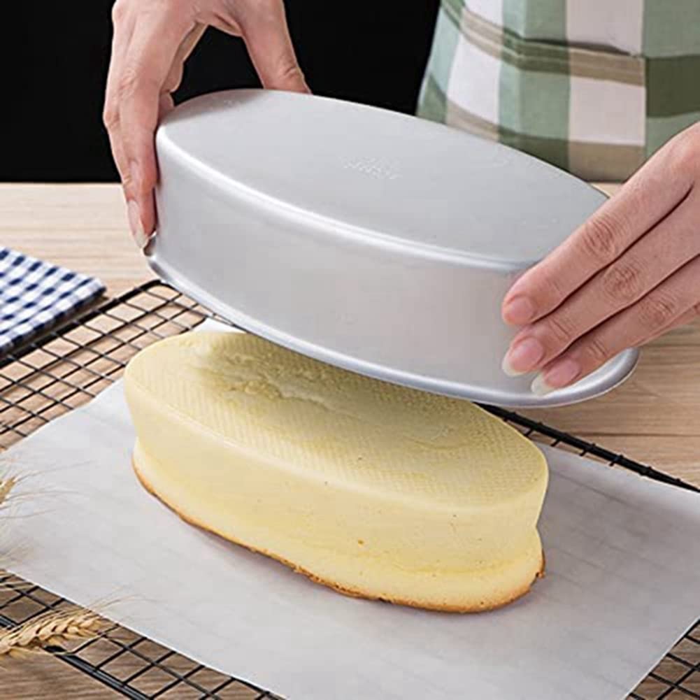10 unidades mini ovalada forma de huevo de aleación de aluminio metal sartén molde pastel molde pan pastel pastel soporte pudín