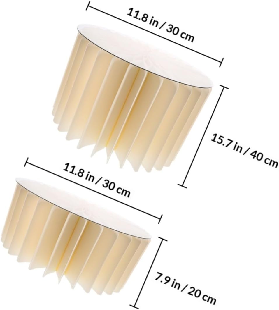 2pcs Foldable round Cylinder Pedestal Stand White Paper Column for Party Decor Wedding Centerpiece Dessert Table Display
