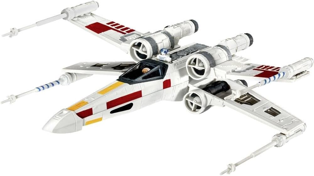 Revell Model Kit Star Wars X-Wing Fighter in Scale 1:112, Level 3, Faithful Replica with Many Details, Easy Gluing and Painting, 03601