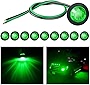 Nilight 10 PCS 3/4 Inch Round LED Clearance Light LED Front Rear Side Marker Indicator Light Bullet Marker Light for Truck RV Car Bus Trailer Van Caravan Boat, 2 Years Warranty