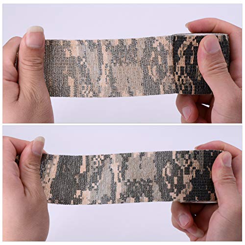 Seadesky Self-Adhesive Camouflage Tape Wrap For Gun, 6 Roll Protective Camo Form, Non-Woven Stealth Camo Tape Stretch Bandage For Outdoor Camping Hunting Rifle Shotgun 5Cm X 4.5M (Acu Camo) #TOP4