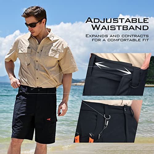 Kastking Rekon Men's Fishing Cargo Shorts, Quick Dry Casual Hiking Shorts For Men, Travel Golf Camping Tactical,Black,36 #TOP4