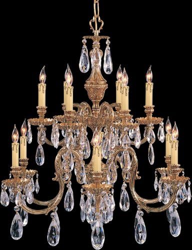 Ashton 9 Light Hand Cut Crystal Olde Silver Chandelier