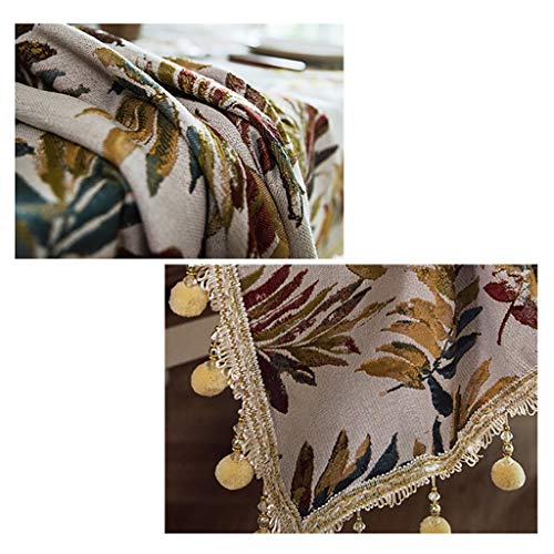 Nappe de table ronde en broderie main grande nappe bleu jaune rectangle - 4