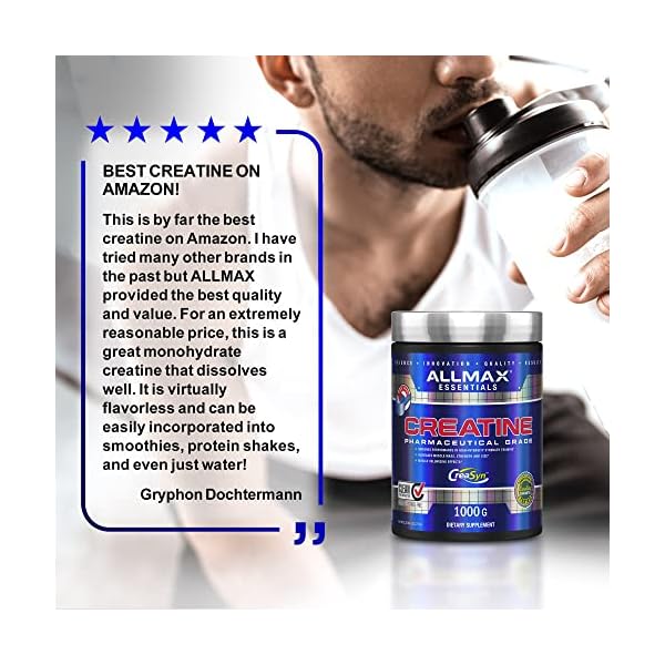 ALLMAX Nutrition - Creatine Monohydrate, Micronized Creatine Powder for Strength and Muscle Recovery, Gluten Free & Fast Absorbing, 100g - Image 5