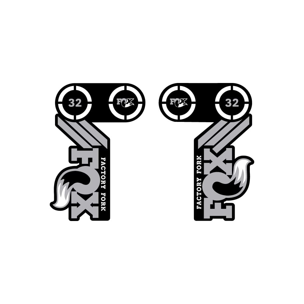Autocollants Fox Factory 32 29 pouces gris STAR SAM kit sticker fourche vtt 1 cm