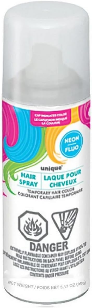 White Neon Temporary Hair Spray (4.5 fl oz) 1-Piece - Hair Color for Fun & Stylish Looks