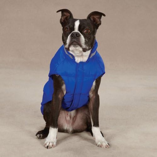 Casual Canine Polyester The North Paw Puffy Dog Vest, Small/Medium, Blue