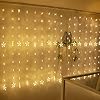 Yinuo Mirror® Led-lichtsnoer, 80 sterren, 144 leds, sterrengordijn met 8 modi, afstandsbediening, kerstverlichting voor ramen, decoratie