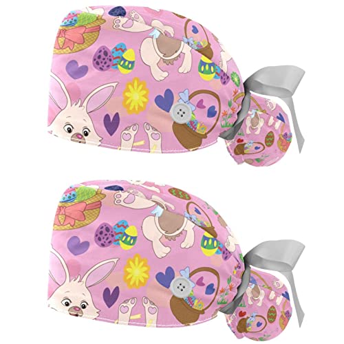 Chapeaux de travail contre la transpiration JDEZ avec bandeau absorbant œufs de Pâques