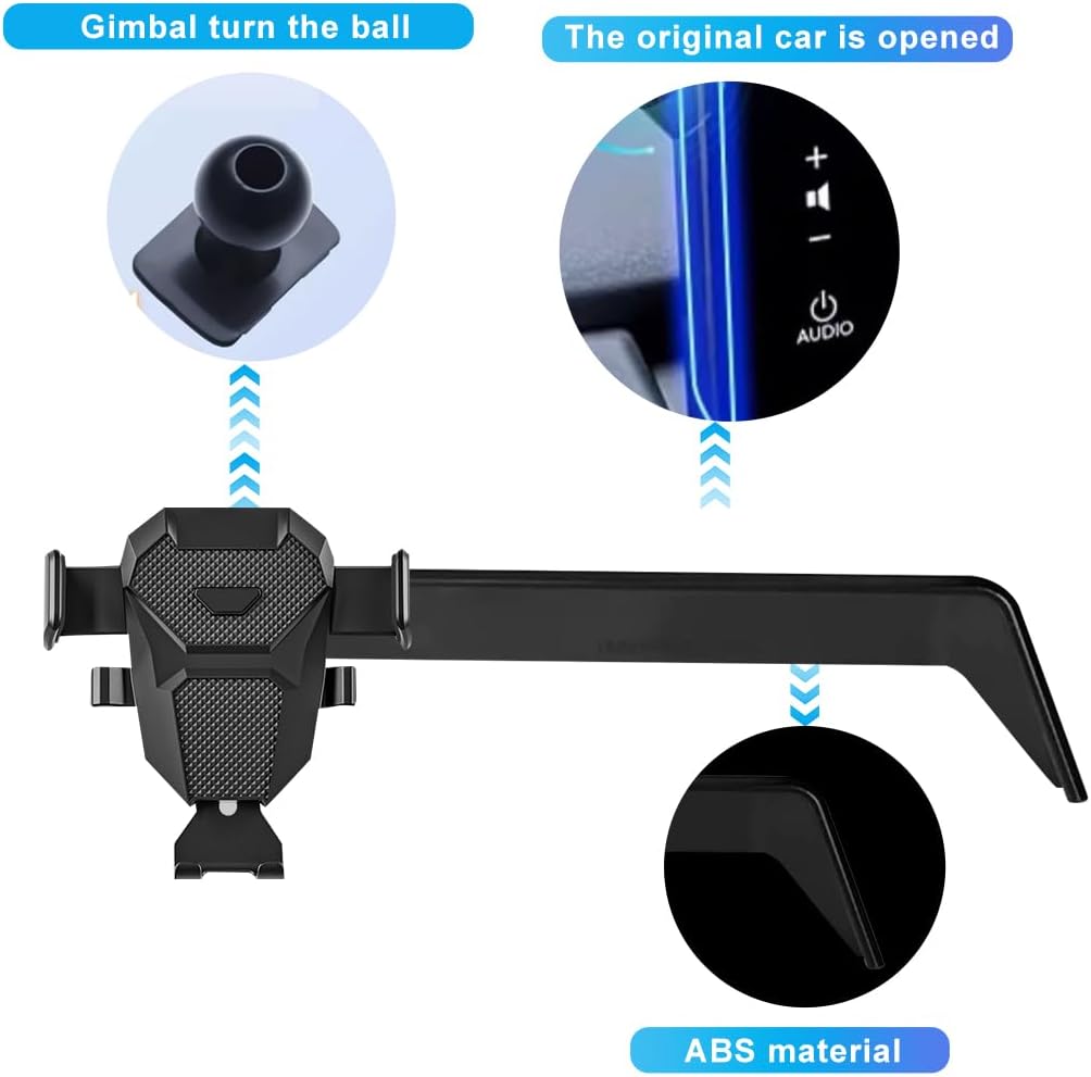 Car Phone Holder for Toyota CHR/CH-R Accessories 2019-2023 2020 2021 2022 Mount Cell Phone Holder for 2023 CHR Fit for Most Smartphones, 8Inch Screen Only