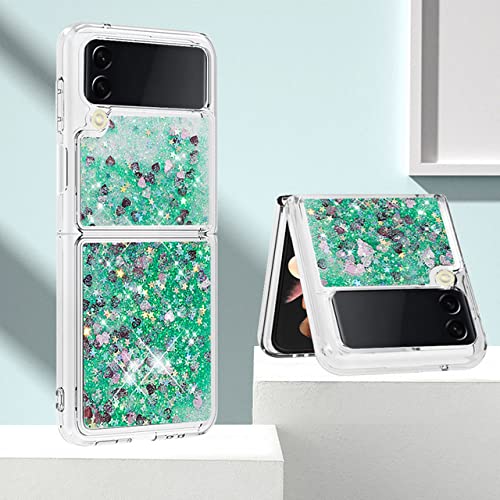 Coque Samsung Galaxy Z Flip 4 Flip3 étui rigide vert brillant antichoc pliable