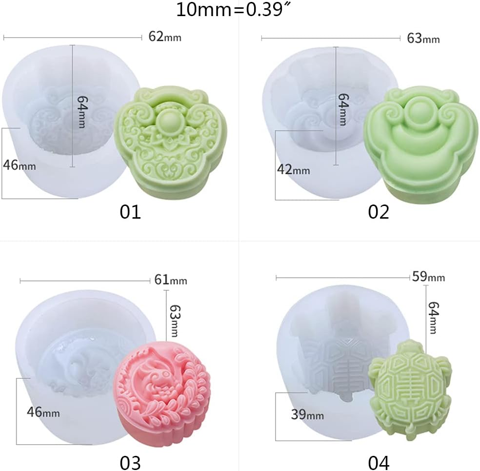 Chinese Silicone Mold for Creative Mung Bean Pastry Heart Baking Mold Soap for Silicone Cake for Baking Large Shapes Set