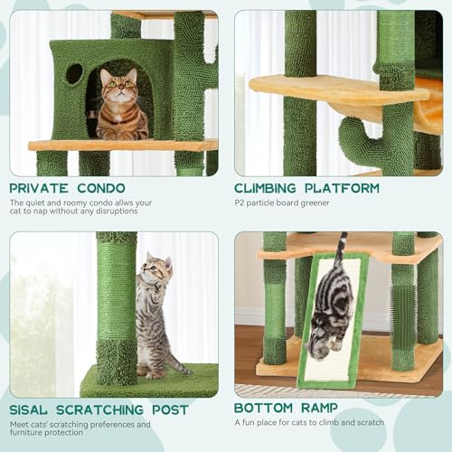 Torre Cactus para Gatos Grandes 76 in YITAHOME miniatura 6