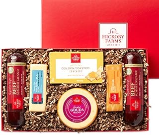 Hickory Farms Beef Summer Sausage & Cheese Medium Gift Box | Gourmet Food Gift Basket, Perfect For Birthday, Congratulations, Sympathy, Food Care Packages, Retirement, Thinking of You, Corporate Gifts