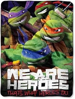 Nickelodeon's Teenage Mutant Ninja Turtles, "We Are Heroes" Micro Raschel Throw Blanket, 46"