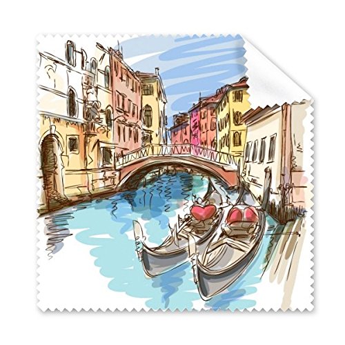 Essuie-verres Italie Venise, le cadeau idéal pour amateurs de voyages et de photo - 5pcs