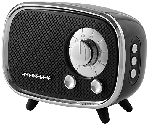 Crosley Rondo Retro Bluetooth Speaker - Portable Bluetooth Speaker wireless, Rechargeable Battery, 3W Home, Outdoor Speaker, 27H Music Playtime, Microphone, Hands Free Calling, USB and Micro SD ports
