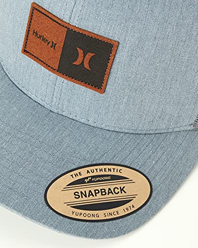Hurley Patch Curved Brim Snap Back Trucker Cap, Size One Size, Wolf Grey #TOP1