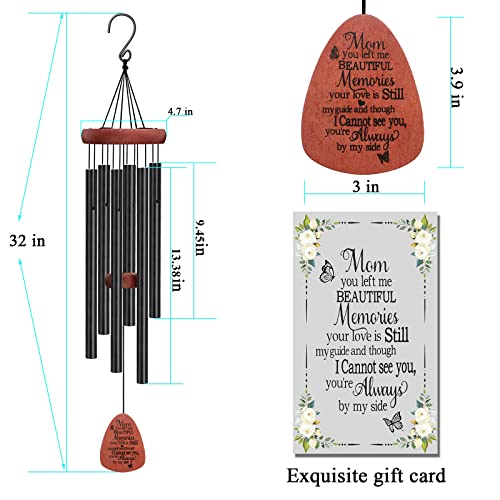 Image of Sympathy Wind Chimes Memorial Gifts for Loss of Mother Mom Mama Large Angel Windchimes Outside Outdoor Garden