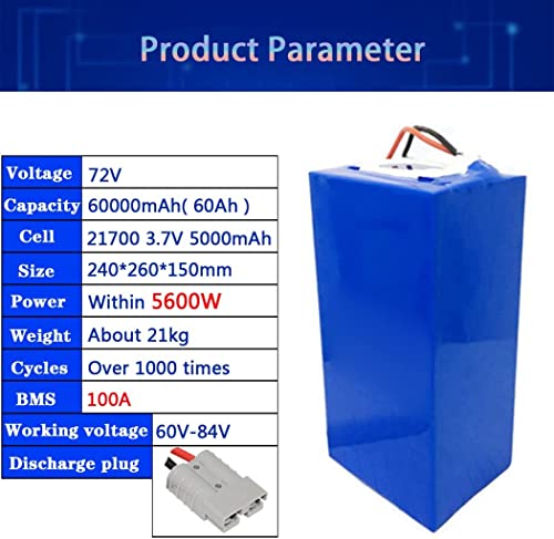 Shengang 20Ah 30Ah 40Ah 50Ah 60Ah Ebike Lithium-Ion Battery,72V Lithium Battery Pack With Bms And Charger, For Electric Motorcycles Moped Replacing,72V 20Ah #TOP3