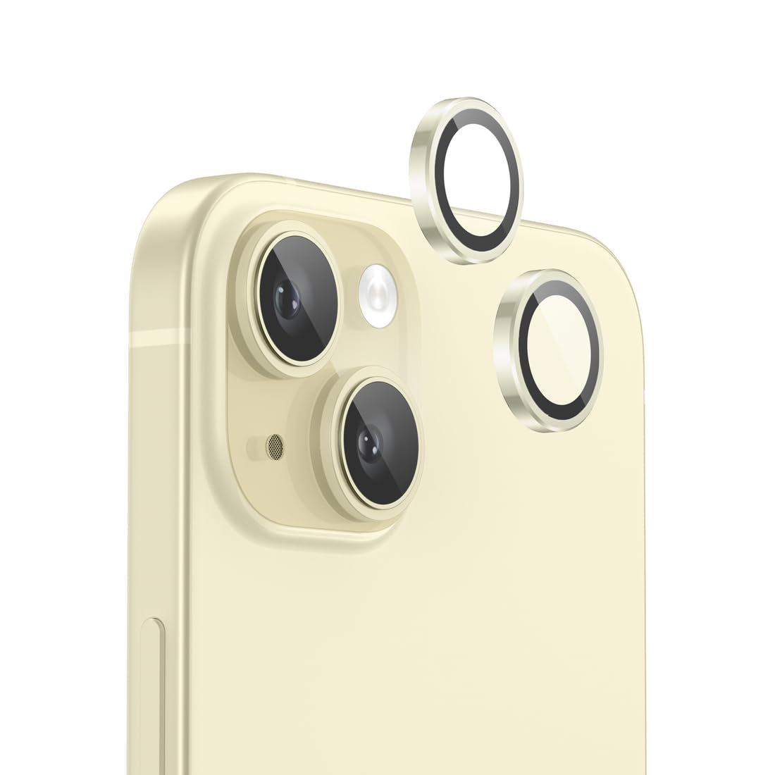 CASENED 9H Tempered Glass Camera Lens Protector for iPhone 15 / iPhone 15 Plus - Premium AR+AF Technology, Ultra-Clear, Scratch Resistant, Easy Install, Case Friendly (Yellow) (B0D4VC13JG) Amazon Price History, Amazon Price Tracker