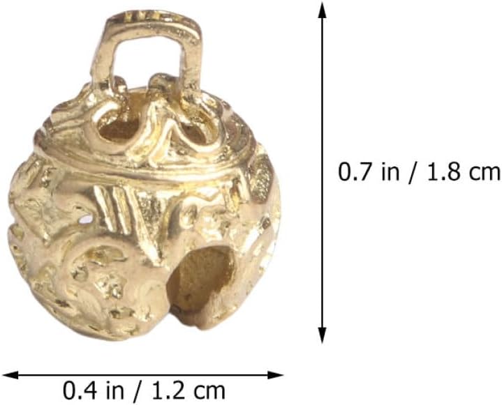 Ciieeo 40pcs Unique Brass Crafts Bell DIY Bell Pendant Christmas for Decoration Hanging Ornament Mini Christmas Ornaments